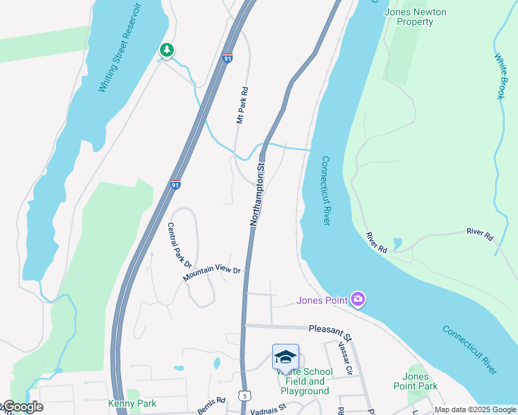 map of restaurants, bars, coffee shops, grocery stores, and more near 1040 Northampton Street in Holyoke