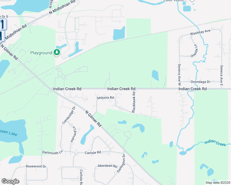 map of restaurants, bars, coffee shops, grocery stores, and more near 19 Sequoia Road in Hawthorn Woods