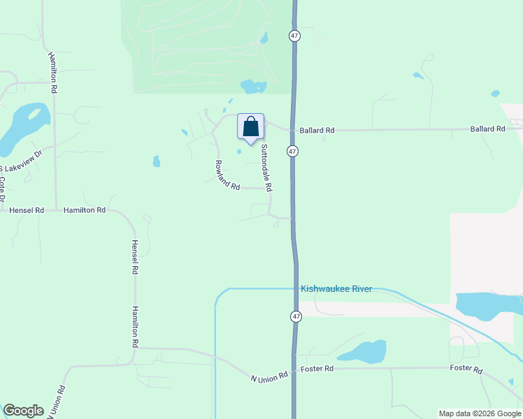 map of restaurants, bars, coffee shops, grocery stores, and more near 6521 Suttondale Road in Huntley