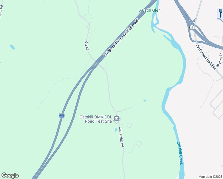 map of restaurants, bars, coffee shops, grocery stores, and more near 5550 Cauterskill Road in Catskill