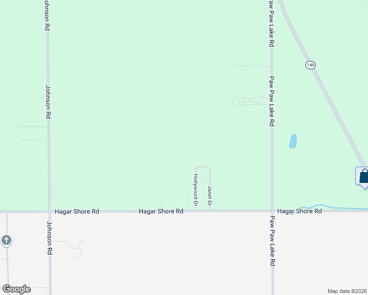 map of restaurants, bars, coffee shops, grocery stores, and more near 7781 Hagar Shore Road in Berrien County