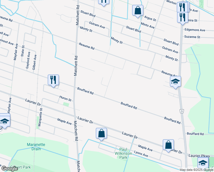 map of restaurants, bars, coffee shops, grocery stores, and more near 6635 Miranda Court in LaSalle
