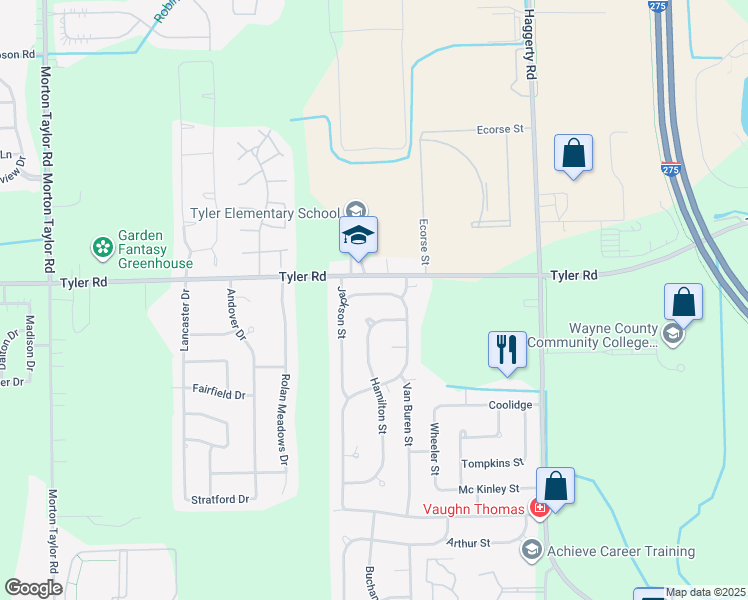 map of restaurants, bars, coffee shops, grocery stores, and more near 42071 Zachary Street in Belleville