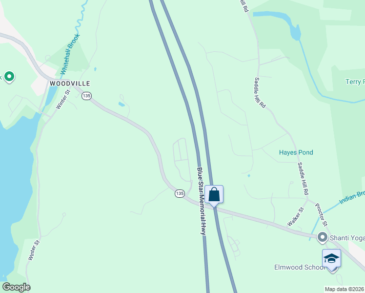 map of restaurants, bars, coffee shops, grocery stores, and more near 19 Patriots Boulevard in Hopkinton