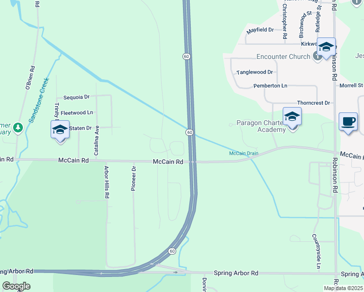 map of restaurants, bars, coffee shops, grocery stores, and more near 1944 Coventry Circle in Jackson