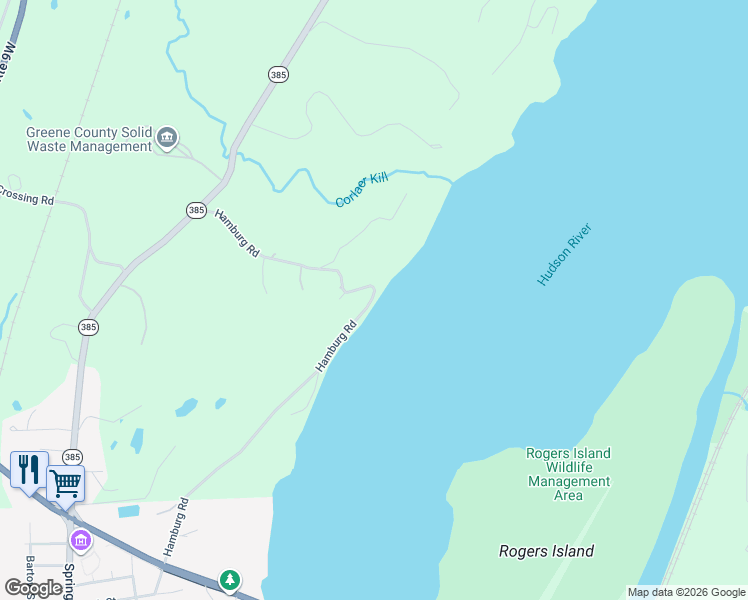 map of restaurants, bars, coffee shops, grocery stores, and more near 306 Hamburg Road in Catskill