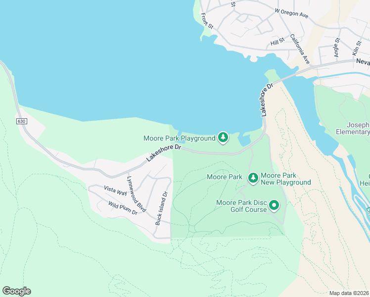 map of restaurants, bars, coffee shops, grocery stores, and more near 808 Lakeshore Drive in Klamath Falls