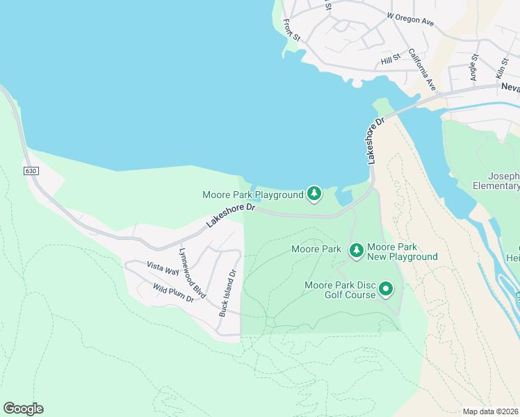 map of restaurants, bars, coffee shops, grocery stores, and more near 808 Lakeshore Drive in Klamath Falls