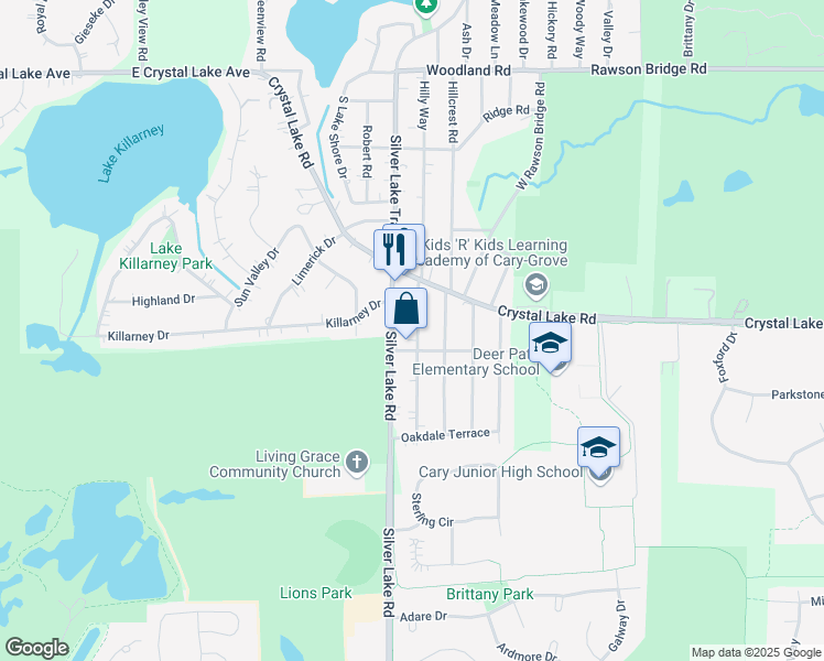 map of restaurants, bars, coffee shops, grocery stores, and more near 6603 Pheasant Trail in Cary