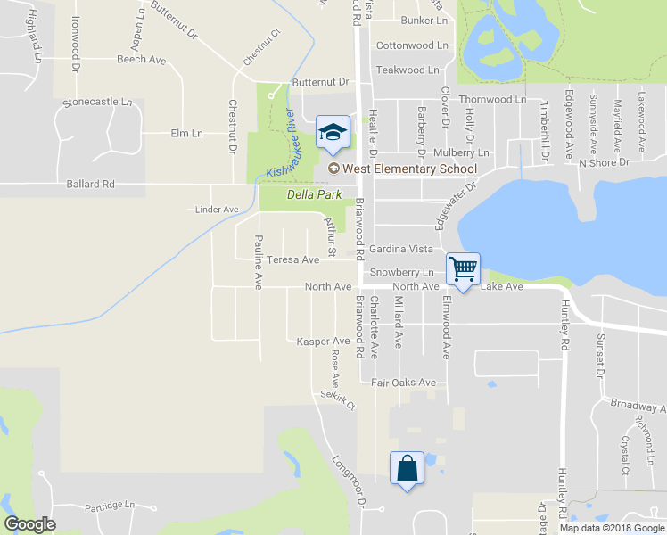 map of restaurants, bars, coffee shops, grocery stores, and more near 9109 Teresa Avenue in Crystal Lake