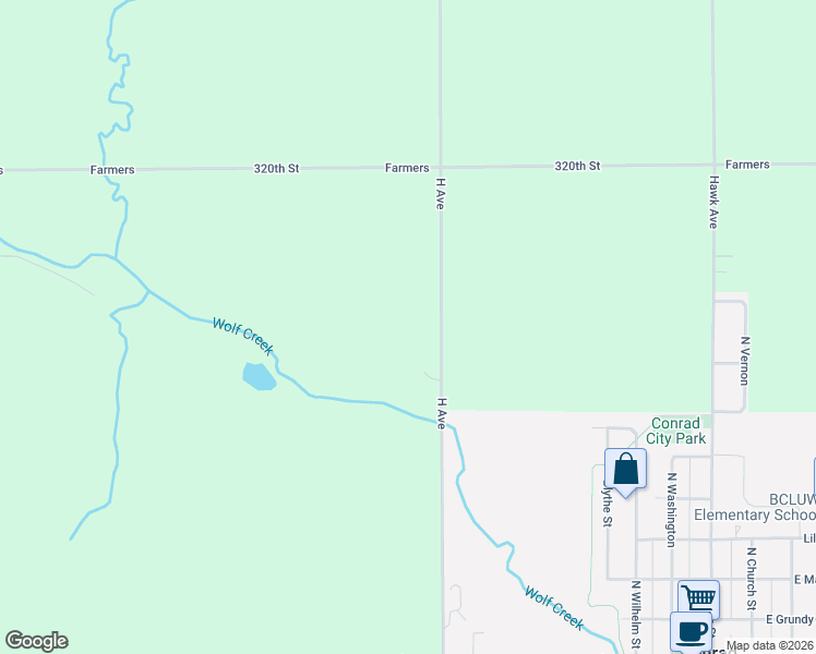 map of restaurants, bars, coffee shops, grocery stores, and more near in Conrad