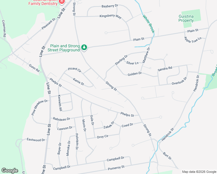 map of restaurants, bars, coffee shops, grocery stores, and more near 90 Strong St in Easthampton