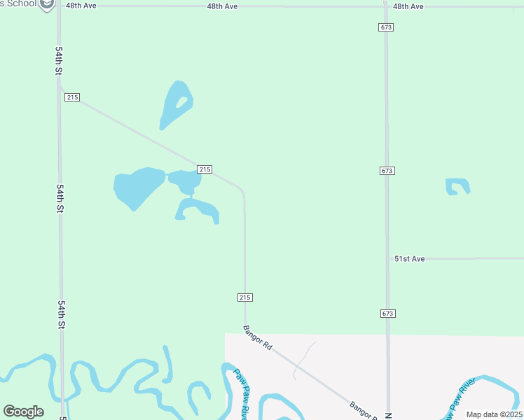 map of restaurants, bars, coffee shops, grocery stores, and more near 50497 County Road 215 in Lawrence