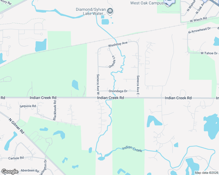 map of restaurants, bars, coffee shops, grocery stores, and more near 2 Onondaga Drive in Hawthorn Woods