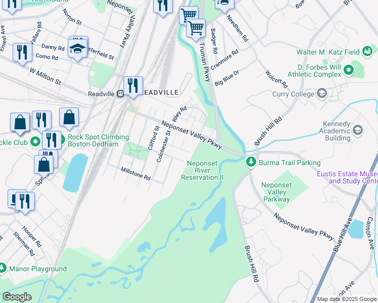 map of restaurants, bars, coffee shops, grocery stores, and more near 84 Lawton Street in Boston