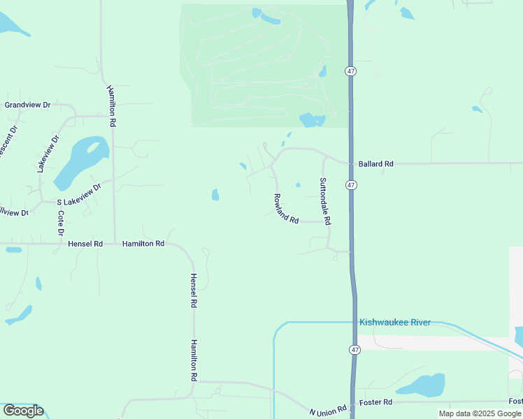 map of restaurants, bars, coffee shops, grocery stores, and more near 6500 Rowland Road in Huntley