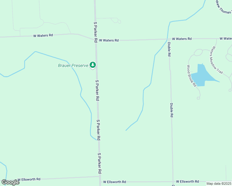 map of restaurants, bars, coffee shops, grocery stores, and more near 4243 South Parker Road in Ann Arbor