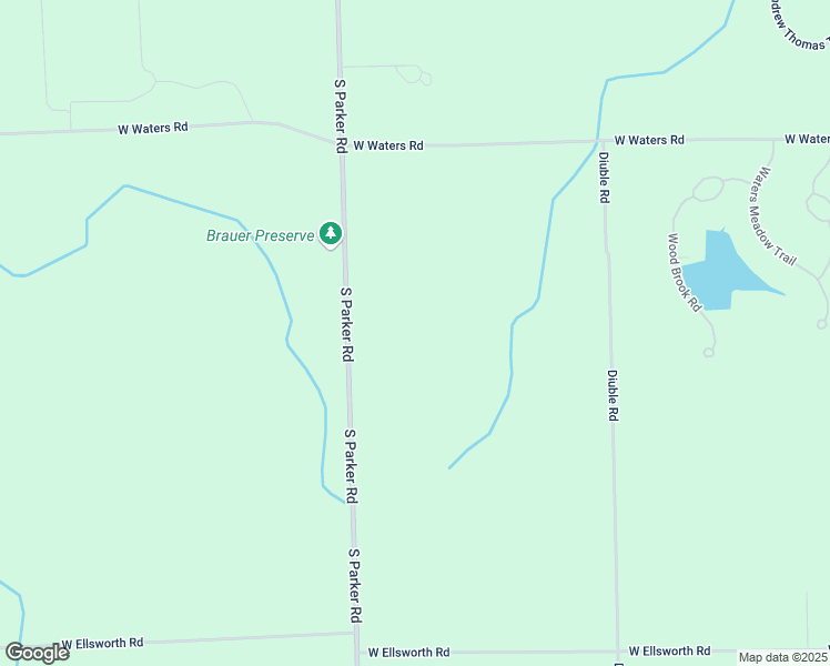 map of restaurants, bars, coffee shops, grocery stores, and more near 4243 South Parker Road in Ann Arbor