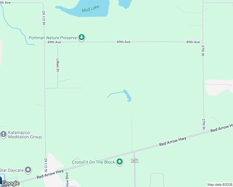 map of restaurants, bars, coffee shops, grocery stores, and more near 51010 28th Street in Paw Paw