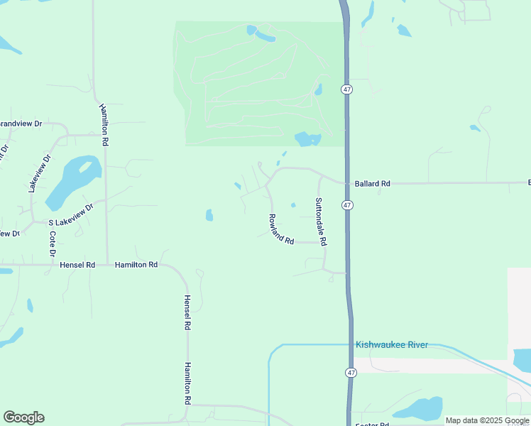 map of restaurants, bars, coffee shops, grocery stores, and more near 6500 Rowland Road in Huntley