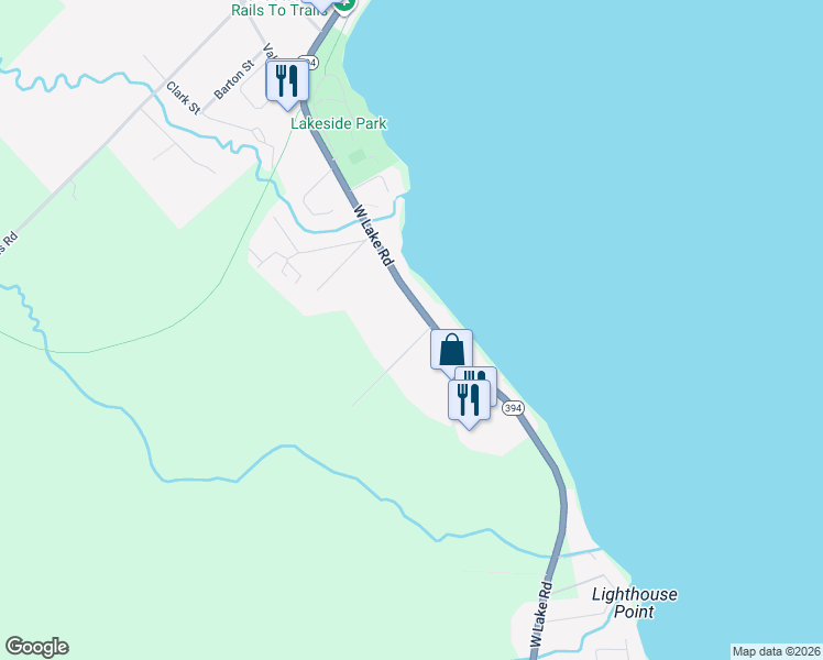 map of restaurants, bars, coffee shops, grocery stores, and more near 2 Memorial Drive in Mayville