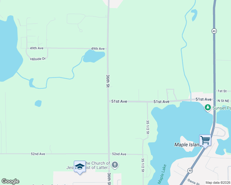 map of restaurants, bars, coffee shops, grocery stores, and more near 50229 County Road 665 in Paw Paw