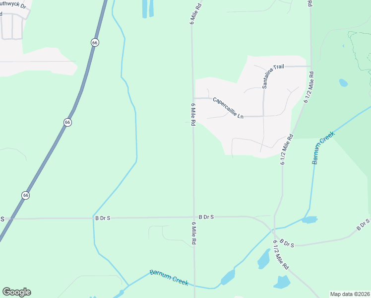 map of restaurants, bars, coffee shops, grocery stores, and more near 11360 6 Mile Road in Battle Creek