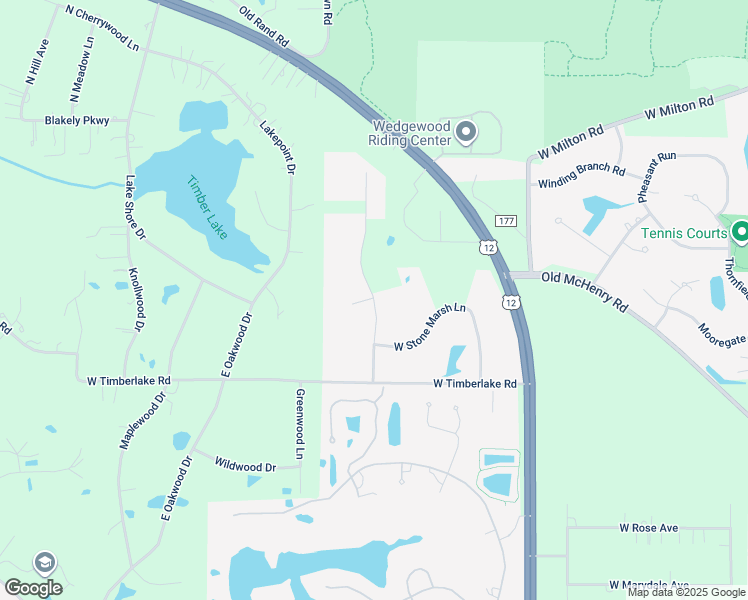 map of restaurants, bars, coffee shops, grocery stores, and more near 416 North Ravine Lane in Lake Zurich