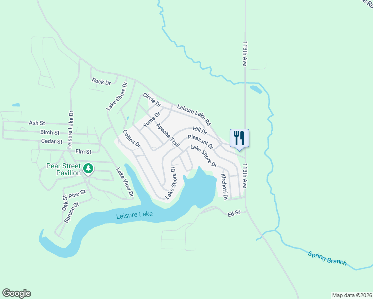 map of restaurants, bars, coffee shops, grocery stores, and more near Lake Shore Drive in Jackson County