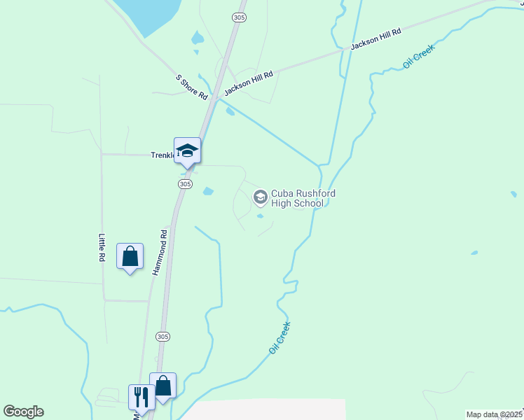 map of restaurants, bars, coffee shops, grocery stores, and more near 5476 New York 305 in Cuba