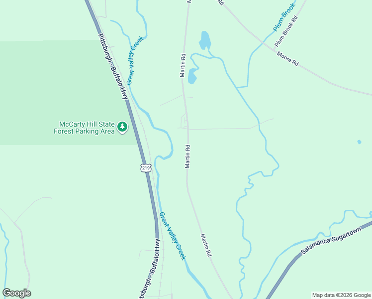 map of restaurants, bars, coffee shops, grocery stores, and more near 5545 Martin Road in Great Valley