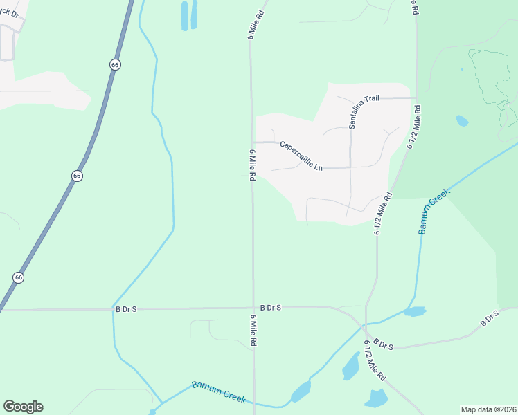 map of restaurants, bars, coffee shops, grocery stores, and more near 11360 6 Mile Road in Battle Creek