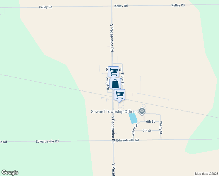 map of restaurants, bars, coffee shops, grocery stores, and more near 3092 South Pecatonica Road in Pecatonica