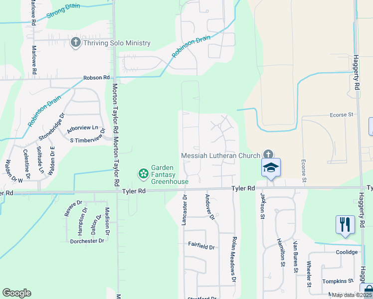map of restaurants, bars, coffee shops, grocery stores, and more near 8837 Ironwood Drive in Belleville