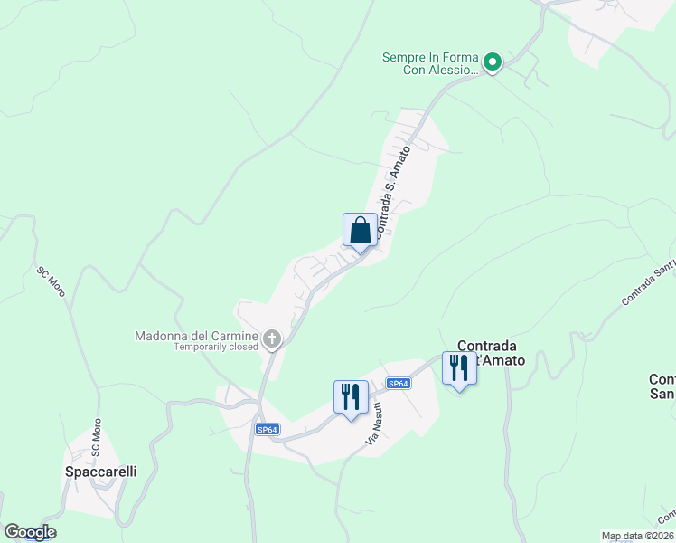 map of restaurants, bars, coffee shops, grocery stores, and more near 52 Contrada San Amato in Sant'Amato-nasuti