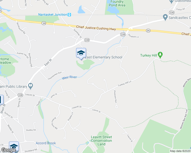 map of restaurants, bars, coffee shops, grocery stores, and more near 16 Great Rock Road in Hingham