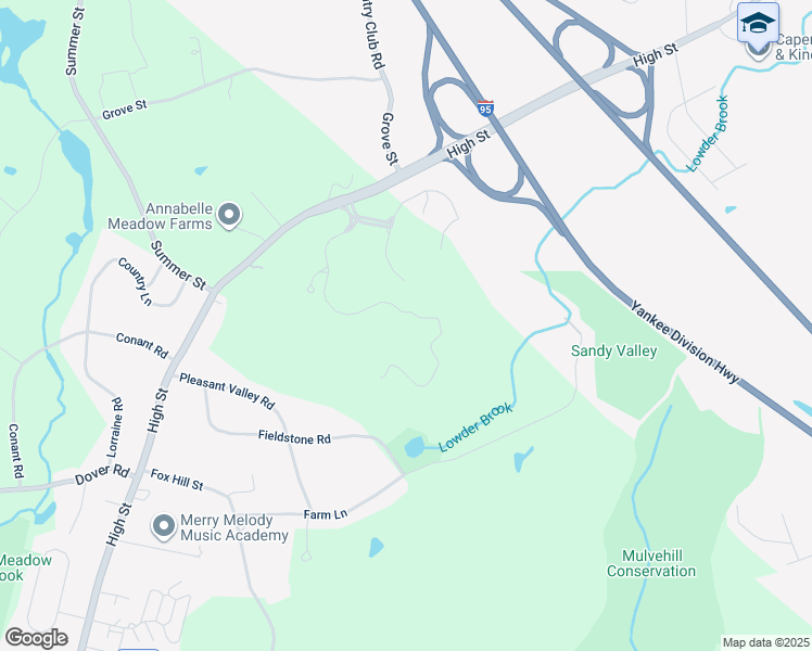 map of restaurants, bars, coffee shops, grocery stores, and more near 10 Longwood Drive in Westwood