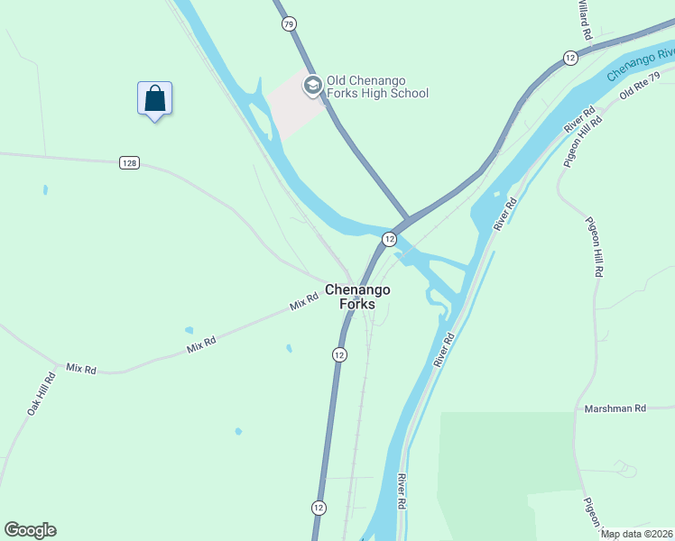 map of restaurants, bars, coffee shops, grocery stores, and more near 9 Parsons Road in Chenango Forks