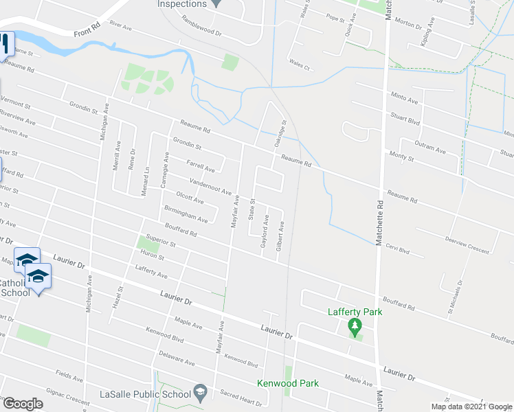 map of restaurants, bars, coffee shops, grocery stores, and more near in Windsor