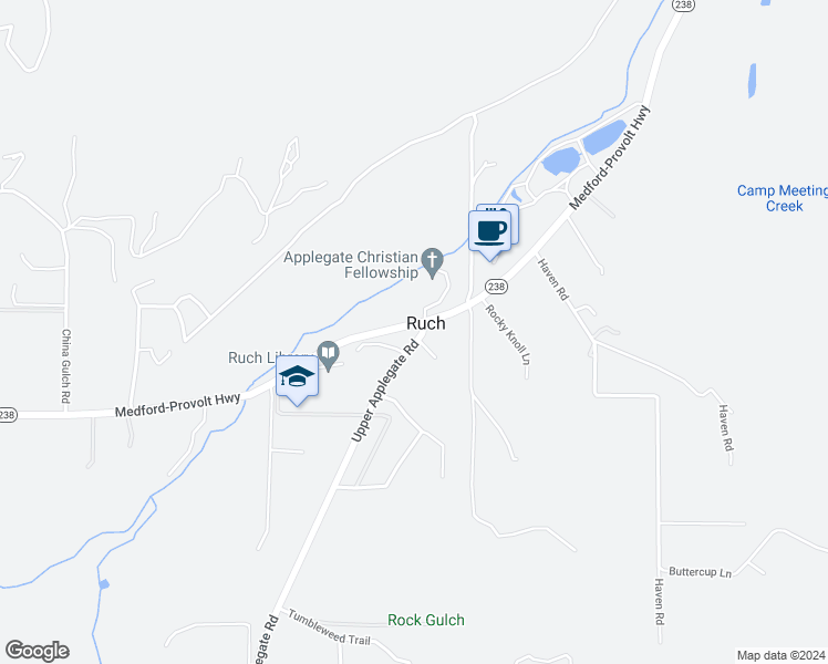 map of restaurants, bars, coffee shops, grocery stores, and more near 7604 Highway 238 in Jacksonville