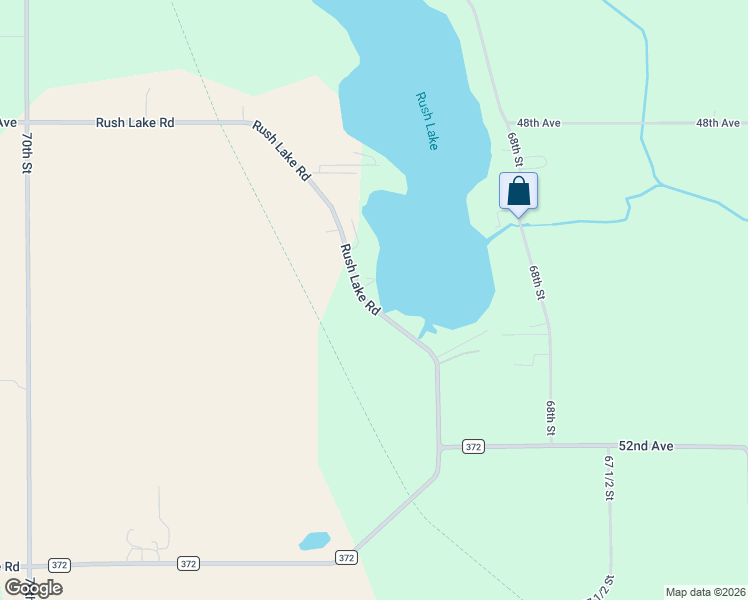 map of restaurants, bars, coffee shops, grocery stores, and more near 49833 Rush Lake Road in Hartford