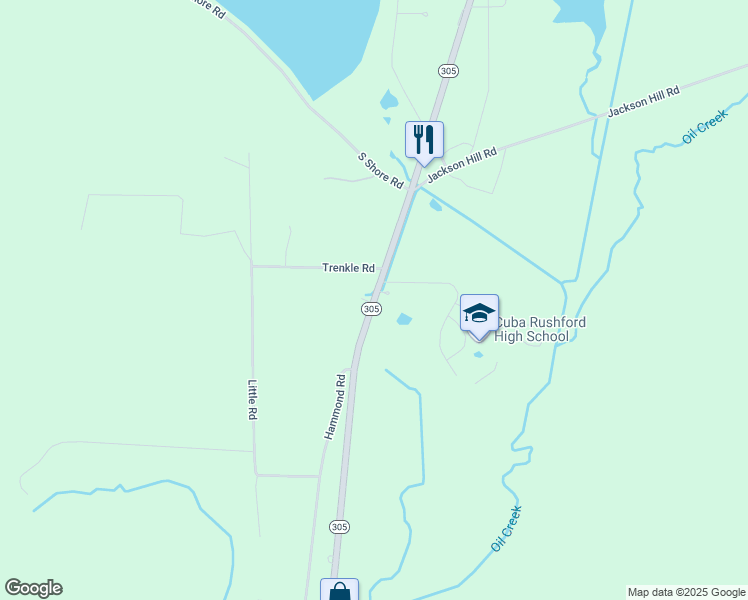 map of restaurants, bars, coffee shops, grocery stores, and more near 5476 New York 305 in Cuba