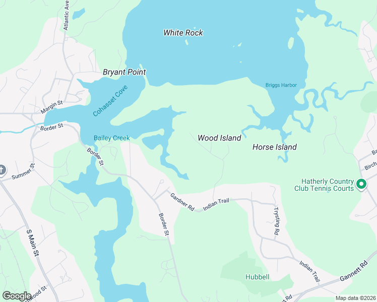 map of restaurants, bars, coffee shops, grocery stores, and more near 1R Bailey's Island Road in Scituate