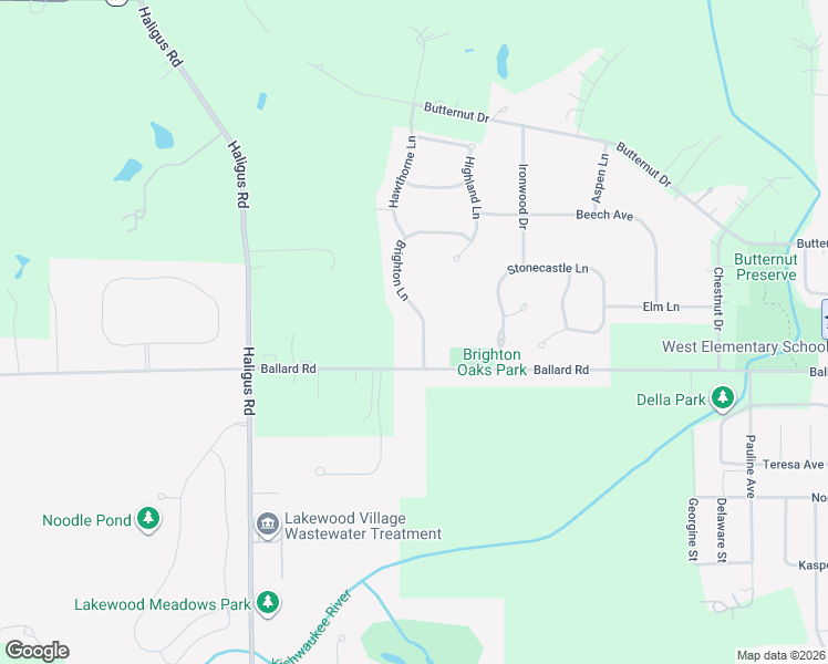 map of restaurants, bars, coffee shops, grocery stores, and more near 6211 Brighton Lane in Village of Lakewood