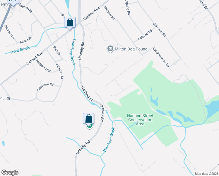 map of restaurants, bars, coffee shops, grocery stores, and more near 90 Countryside Lane in Milton