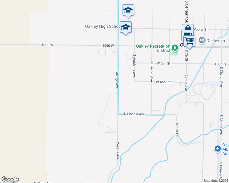 map of restaurants, bars, coffee shops, grocery stores, and more near 425 College Avenue in Oakley