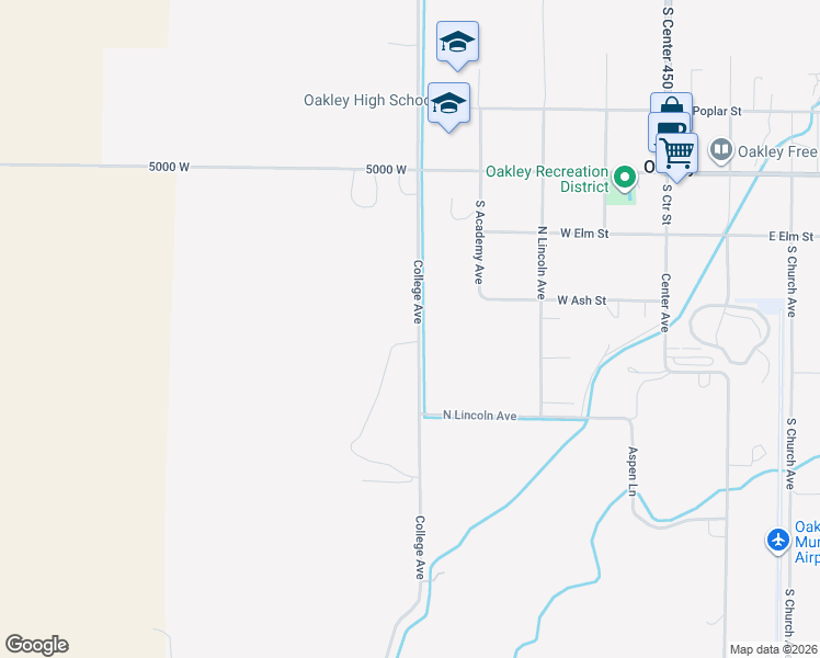 map of restaurants, bars, coffee shops, grocery stores, and more near 425 College Avenue in Oakley