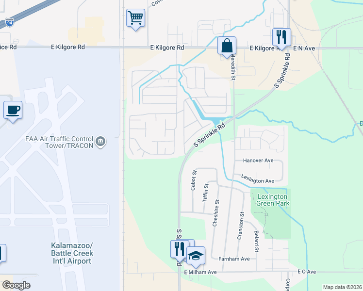 map of restaurants, bars, coffee shops, grocery stores, and more near 5406 Deadwood Drive East in Portage