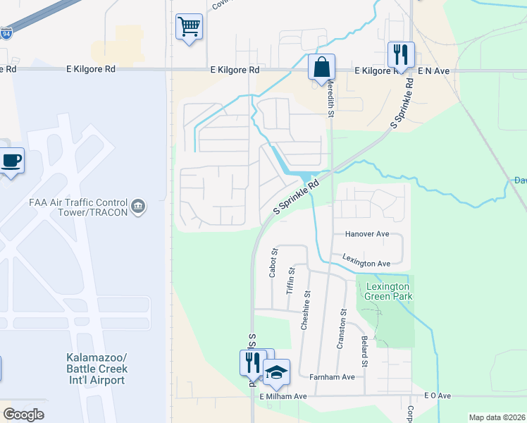 map of restaurants, bars, coffee shops, grocery stores, and more near 5406 Deadwood Drive East in Portage