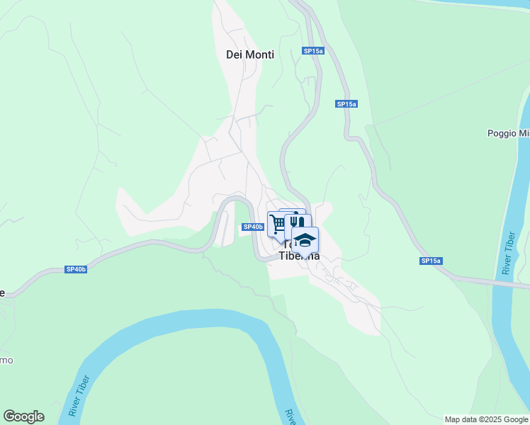 map of restaurants, bars, coffee shops, grocery stores, and more near 9 Strada Provinciale 40b in Torrita Tiberina